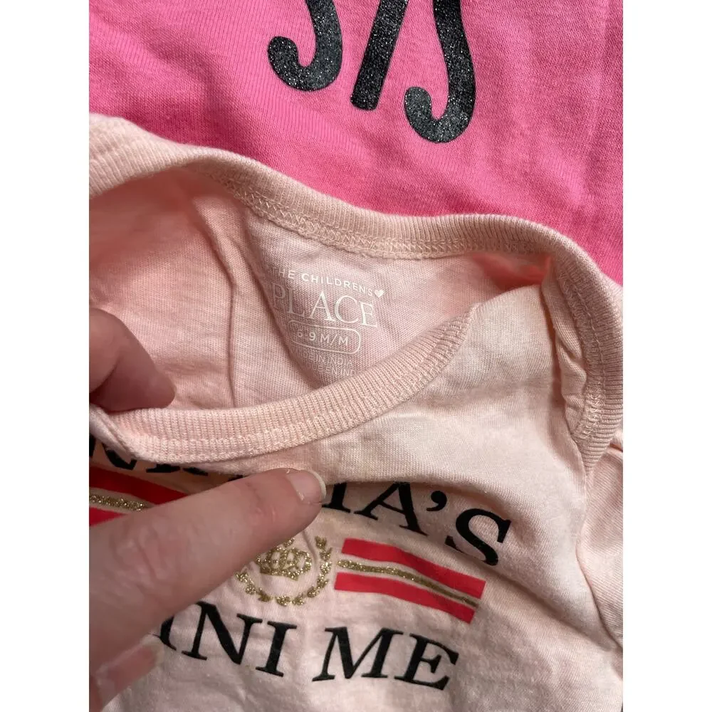 Carters and more Baby girls sleepers and tops bundle size 6mo